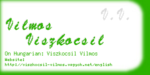 vilmos viszkocsil business card